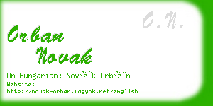 orban novak business card